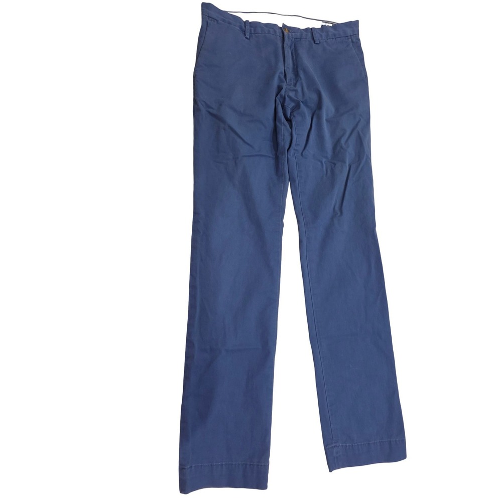 Polo Ralph Lauren Mens Chino Pants Blue Stretch Straight Leg 32x34‎